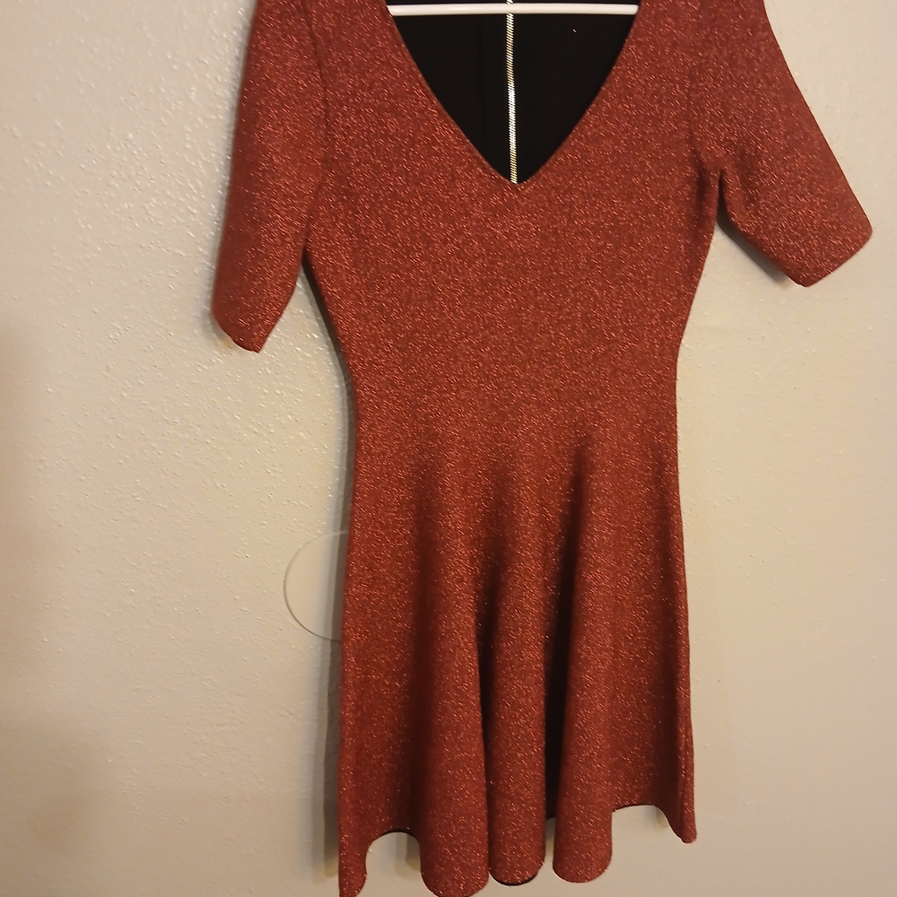 Chic Red Glitter Mini Dress